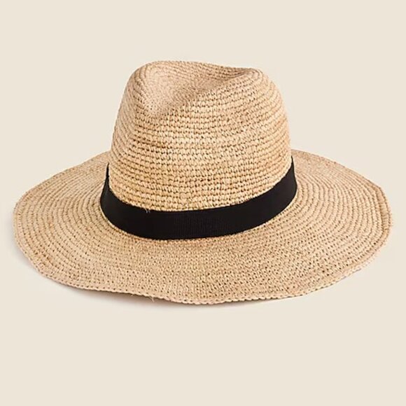 J. Crew - Wide-brim packable straw hat - Picture 1 of 5